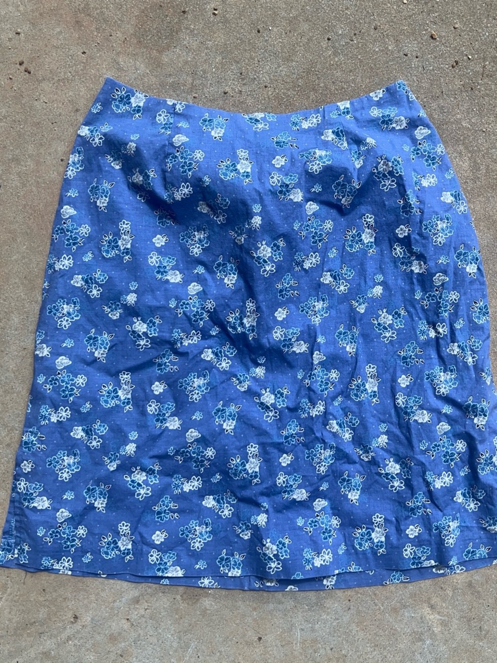 Route 66 Blue Floral Pencil Skirt